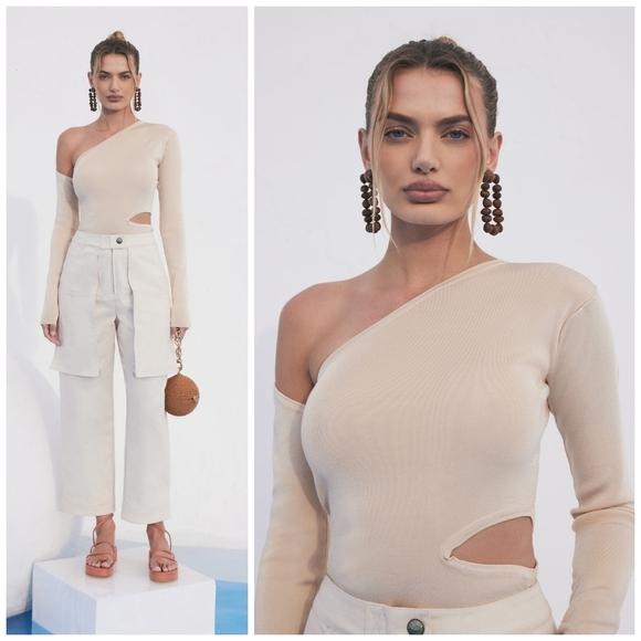 Cult Gaia Teri Knit Top in Sand - Picture 1 of 5